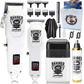 LARGNER Hair Clippers for Men Professional, Beard Trimmer Kits & Sets, Electric Shavers, Hair Clippers & Trimmer Ceramic T-Blade, for Barber