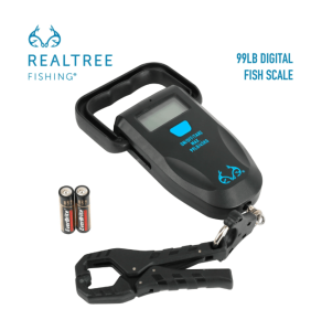 Realtree Fishing Digital Scale 99 lb. Capacity with Lip Gripper and LCD Display