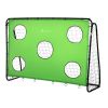 Soozier 8 x 3ft Soccer Goal Target Goal 2 in 1 Design Indoor Outdoor Backyard with All Weather Polyester Net Best Gift