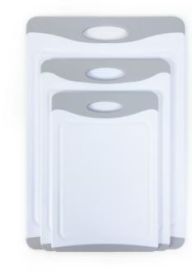 Mainstays White Poly Cutting Board Set with 3 Different Sizes