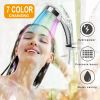 LED Shower Head Handheld Color-Changing Automatically Hydropower without Batteries
