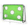 Soozier 8 x 3ft Soccer Goal Target Goal 2 in 1 Design Indoor Outdoor Backyard with All Weather Polyester Net Best Gift
