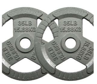 Only Supports Self Pickup  2 Inch Olympic Cast Iron Weight Plates For Strength Training And Weightlifting, Multiple Weights (Option: 35LB Single)