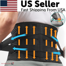 Adjustable Lower Back Brace Lumbar Support Waist Belt For Men Women Pain Relief (size: XL)