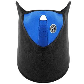 Half Face Mask Breathable Windproof Dustproof Neck Warmer for Bike Motorcycle Racing (Color: Blue)