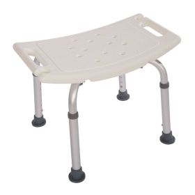 1.35MM Simple White Bath Chair - Lightweight and Durable (Color: White)